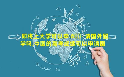 即将上大学可以申 🌷 请国外留学吗,中国的高考成绩可以申请国外 🐱 的大学吗